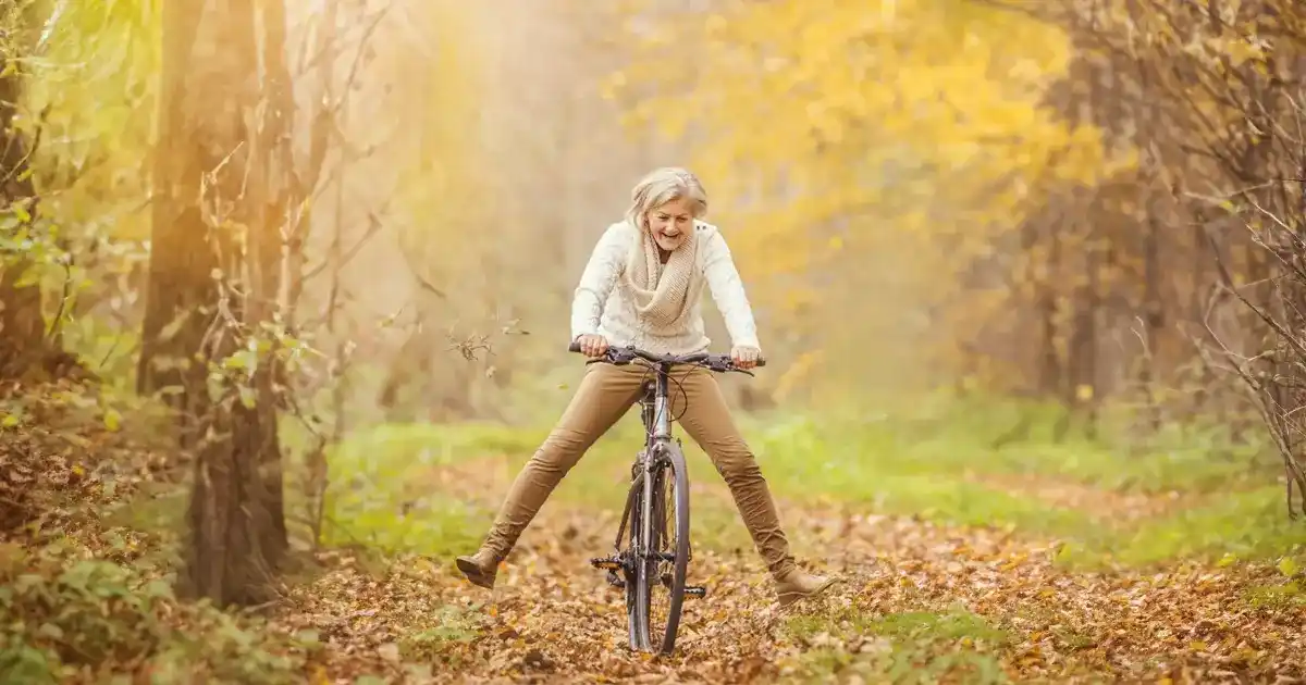 Never too Old Image 1 - Woman riding bicycle