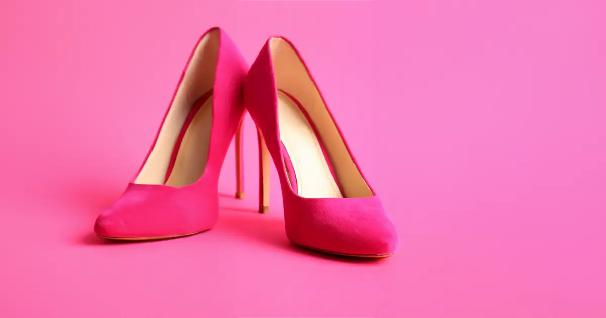 Pair of hot pink high heels