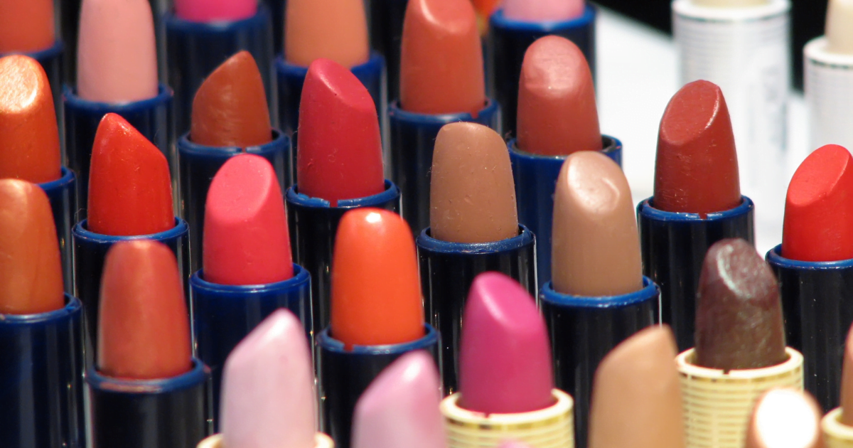 A selection of around 12 lipsticks in varying shades