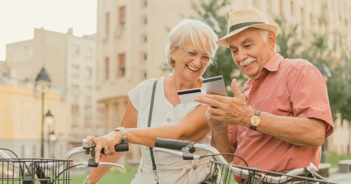 an older couple going on a bike tour to meaningfully connect with each other. 